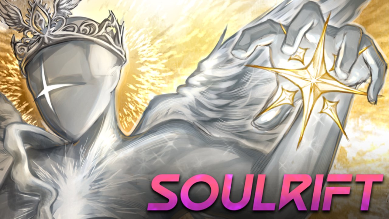 Soulrift-Screenshot: Charaktere gegen einen großen Gegner in dunkler Arena